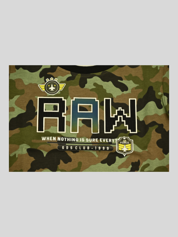 Boys Casual Full Sleeves Printed Round Neck T-Shirt - Green