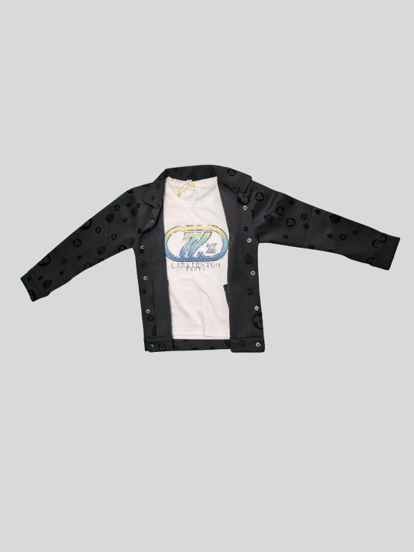 Boys Winter Full Sleeves Plain Regular Jacket - Black