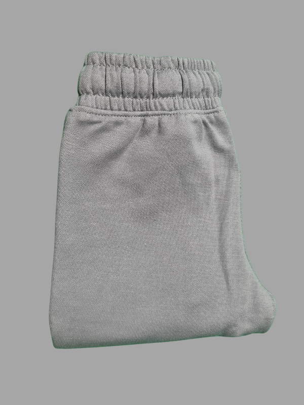 Boys Leisure Plain Elastic Waist Track Pant With Rib - Grey