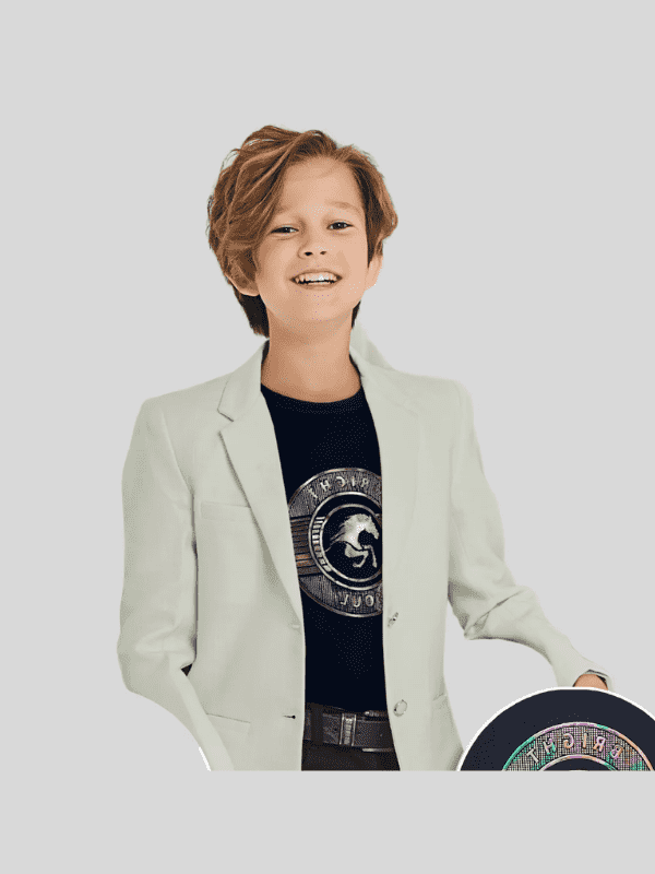 Boys Party Blazer With T-Shirt -P.Green