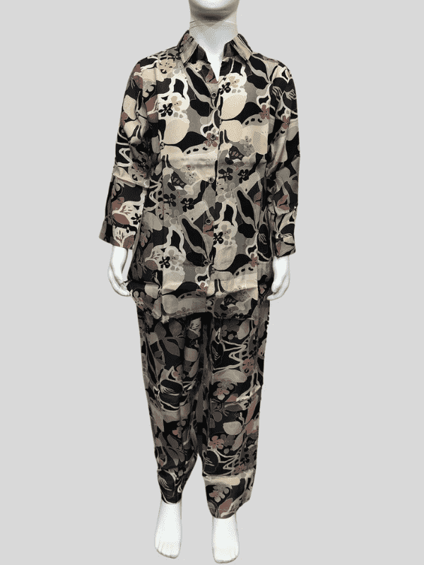 Girls Traditional 3/4th Sleeves Pant Set - Black