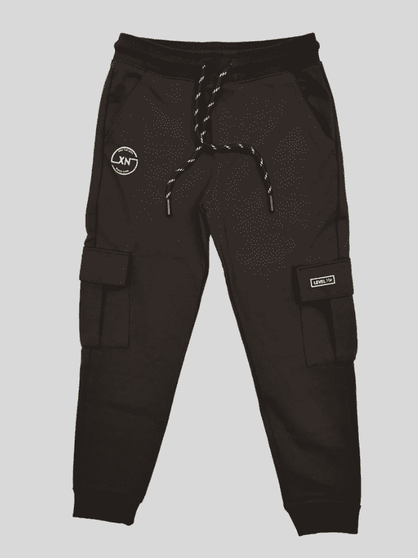 Boys Leisure Plain Rib Waist Track Pant With Rib - Navy Blue