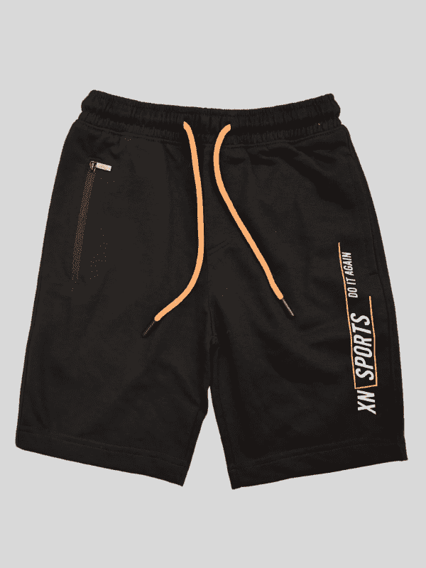 Boys Leisure Plain Rib Waist Shorts  - Blue