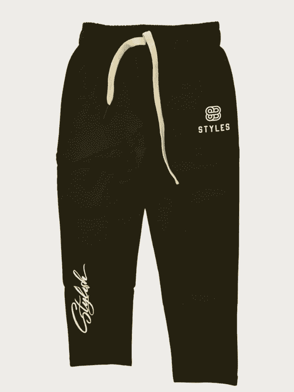 Boys Leisure Plain Rib Waist Track Pant W/O Rib - Green