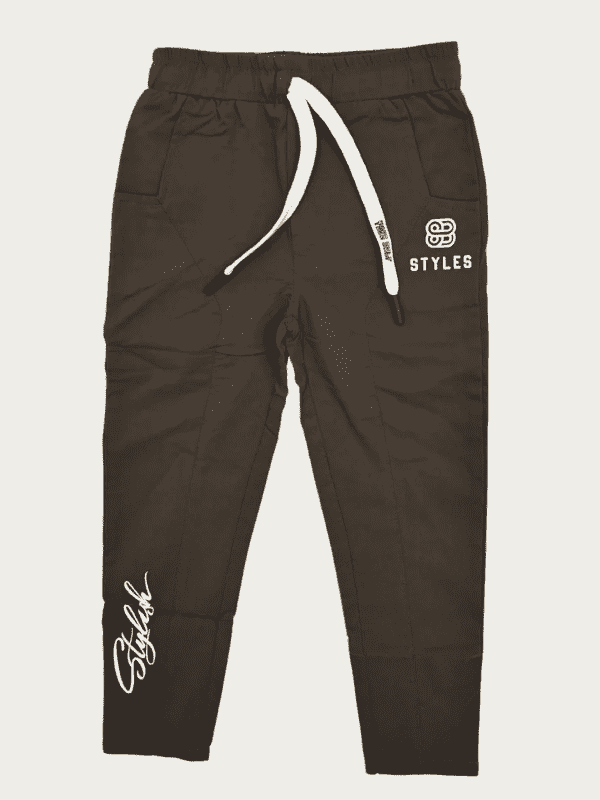 Boys Leisure Plain Rib Waist Track Pant W/O Rib - D.Grey