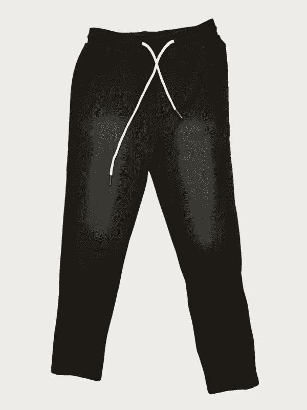 Boys Leisure G-6 Plain Elastic Waist Track Pant W/O Rib - Black