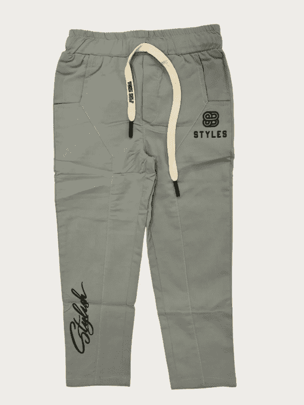 Boys Leisure Plain Rib Waist Track Pant W/O Rib - Sky Blue