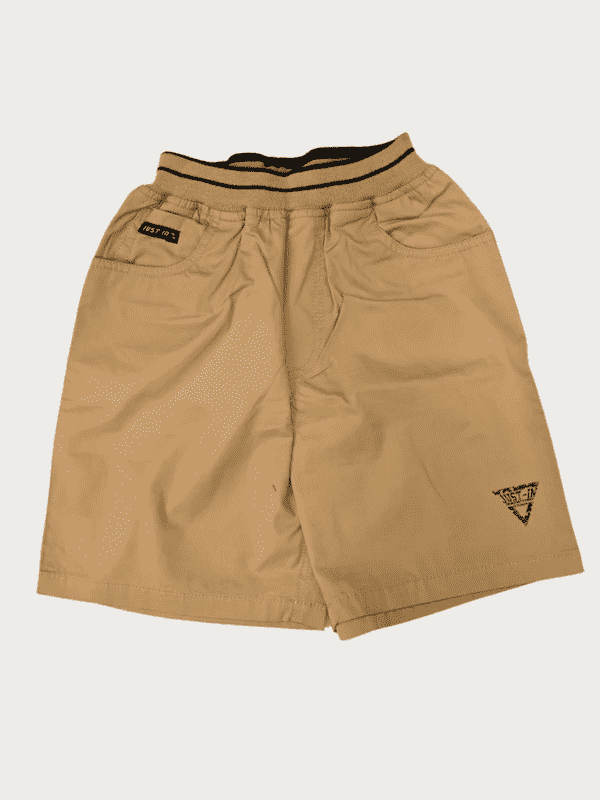 Boys Casual Plain Cotton Shorts Full Elastic - L.Grey