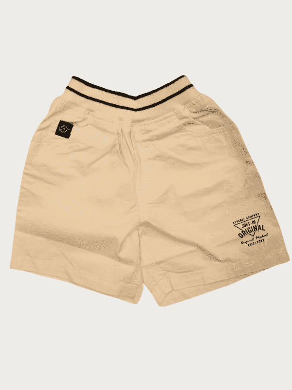 Boys Casual Plain Cotton Shorts Full Elastic - White