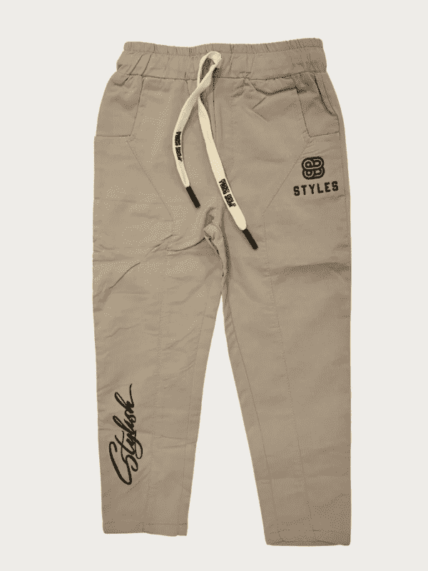 Boys Leisure Plain Rib Waist Track Pant W/O Rib - L.Grey