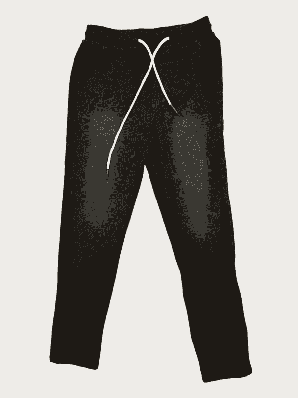 Boys Leisure Plain Elastic Waist Track Pant W/O Rib - Black