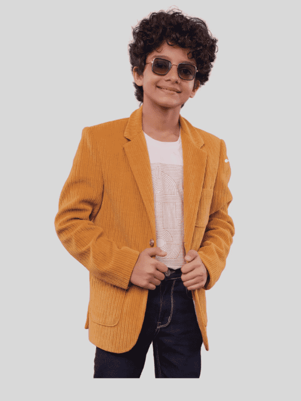 Boys Party Blazer With T-Shirt -Yellow