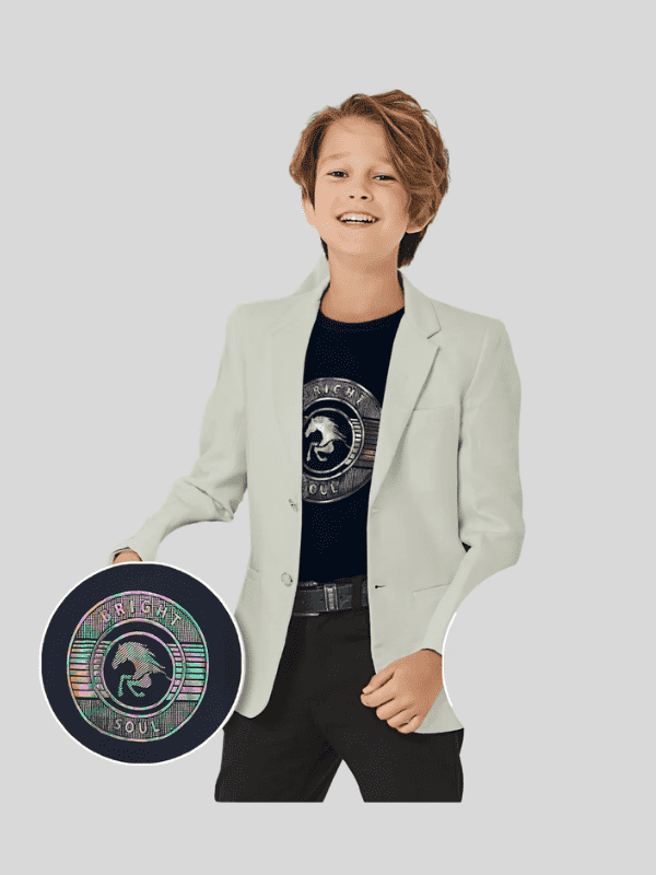 Boys Party Blazer With T-Shirt -P.Green
