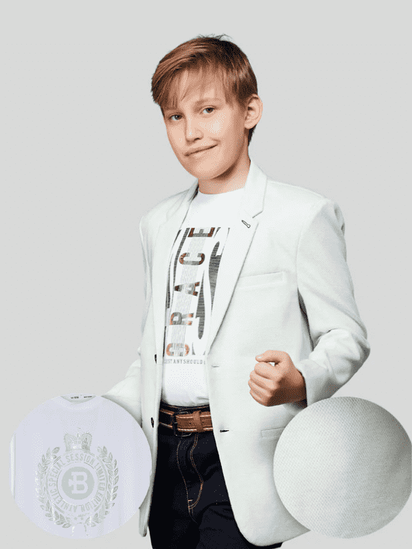 Boys Party Blazer With T-Shirt -Green
