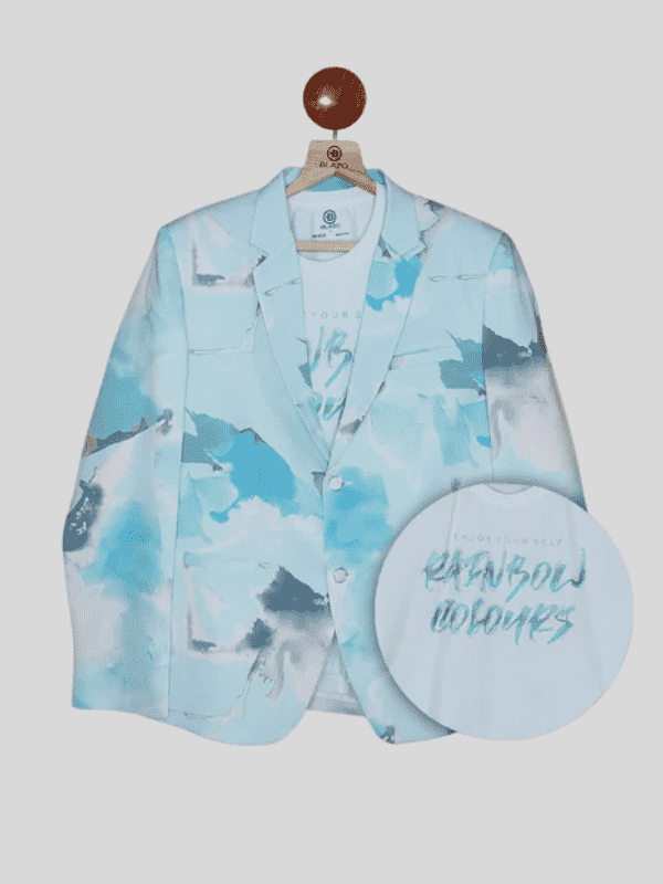 Boys Party Blazer With T-Shirt -Green