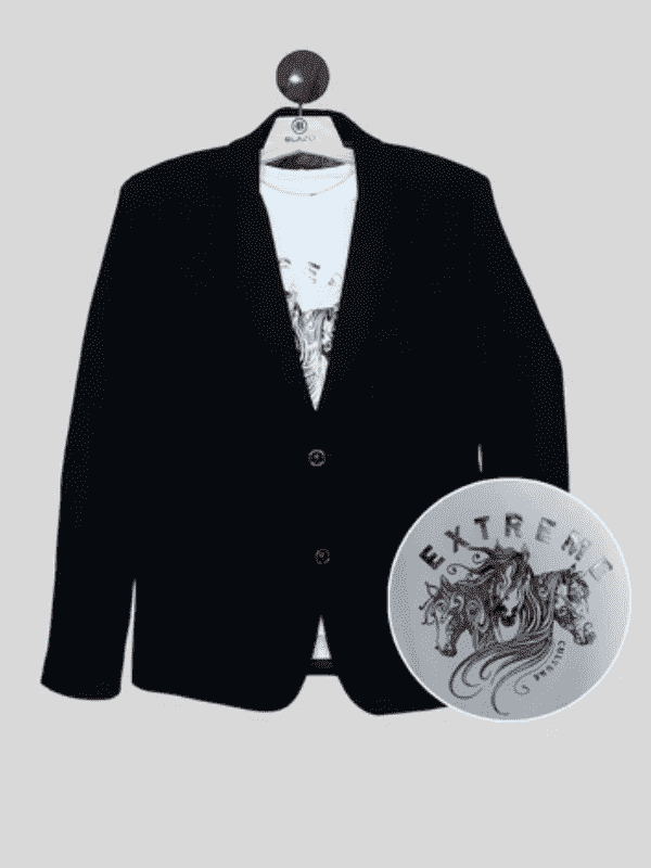 Boys Party Blazer With T-Shirt -Black
