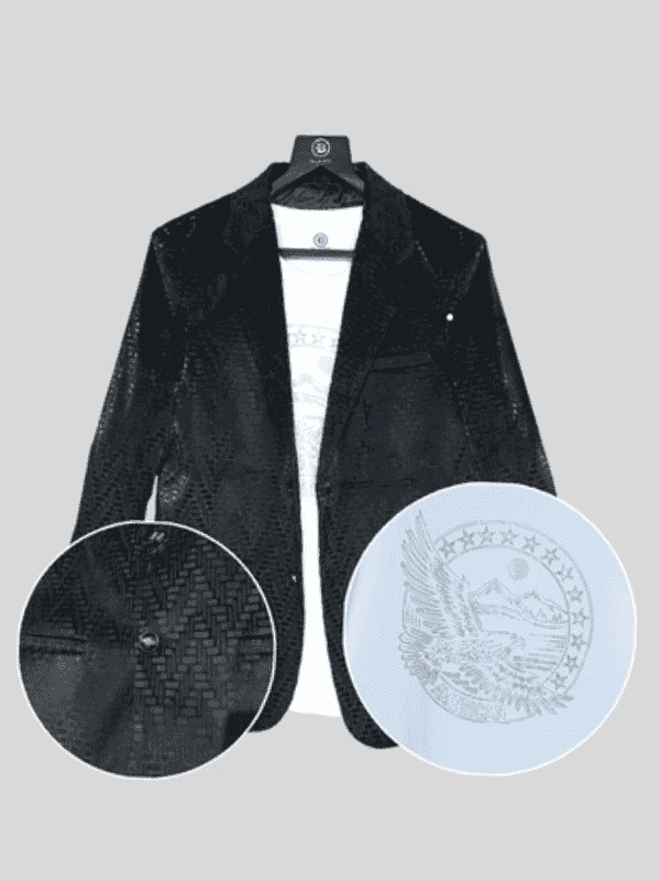 Boys Party Blazer With T-Shirt -Black