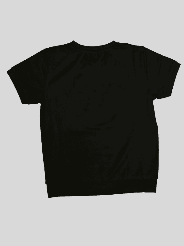 Boys Casual Half Sleeves Printed Round Neck T-Shirt - Black