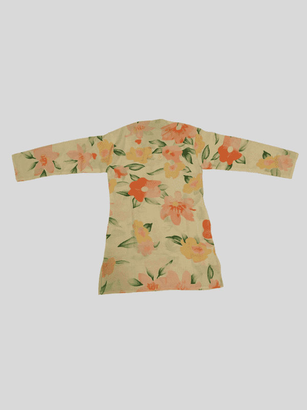 Boys Traditional Printed Chudidar Kurta Set - Cream