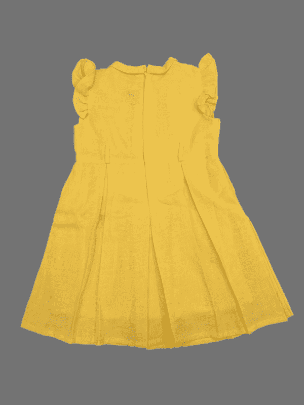 Girls Casual Printed Cotton Frocks - Yellow