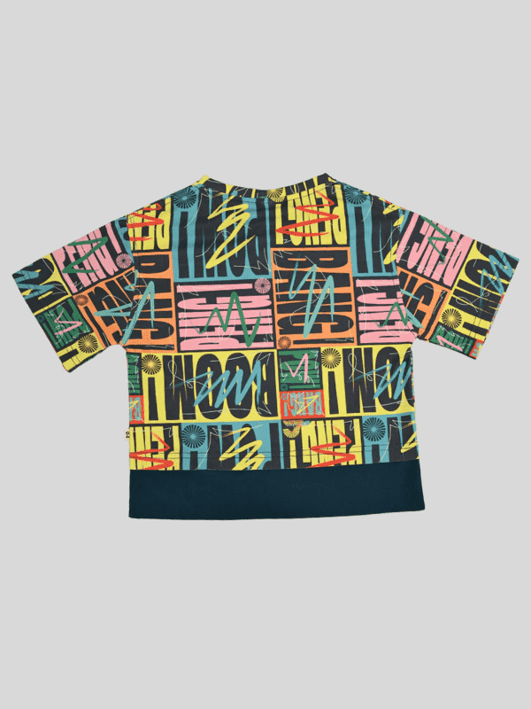 Girls Casual Half Sleeves Printed Crop Top - Blue