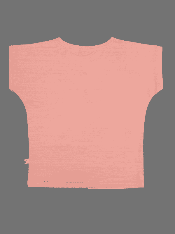 Girls Casual Half Sleeves Printed Crop Top - Pink