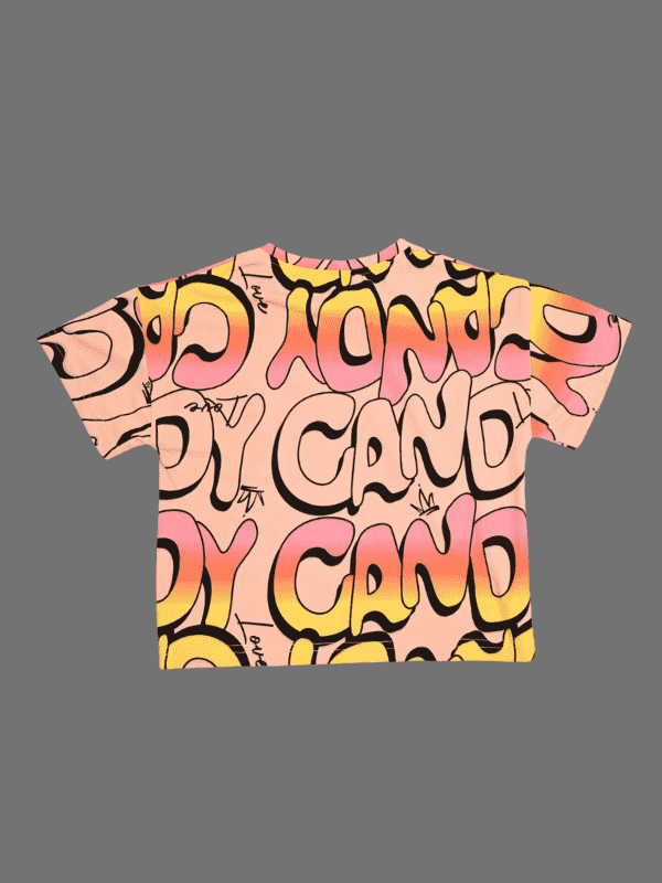 Girls Casual Half Sleeves Printed Crop Top - Pink