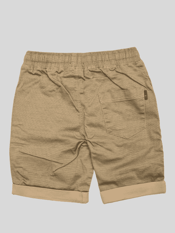 Boys Leisure Plain Cotton Shorts Full Elastic - Grey