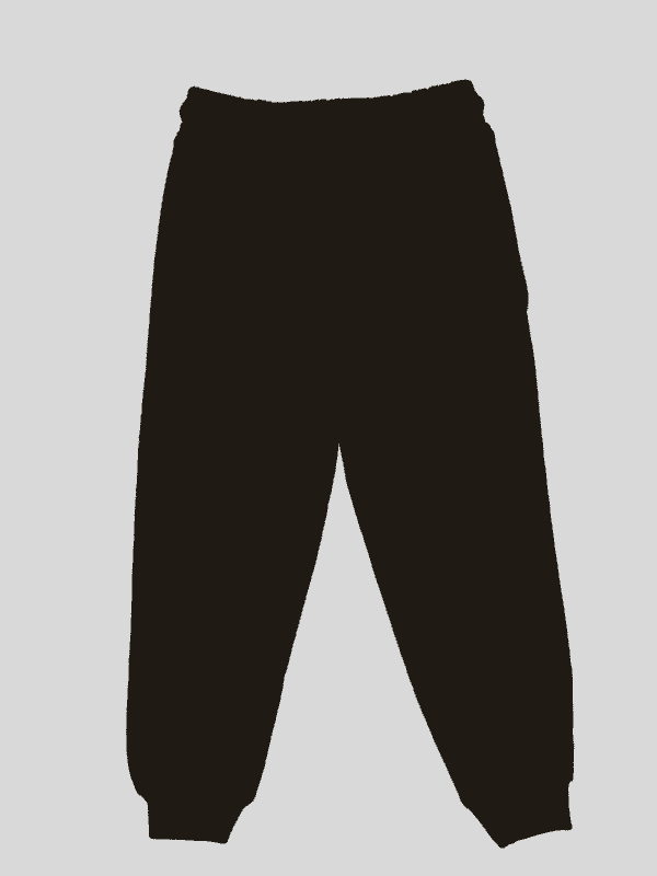 Boys Leisure Plain Rib Waist Track Pant With Rib - Black