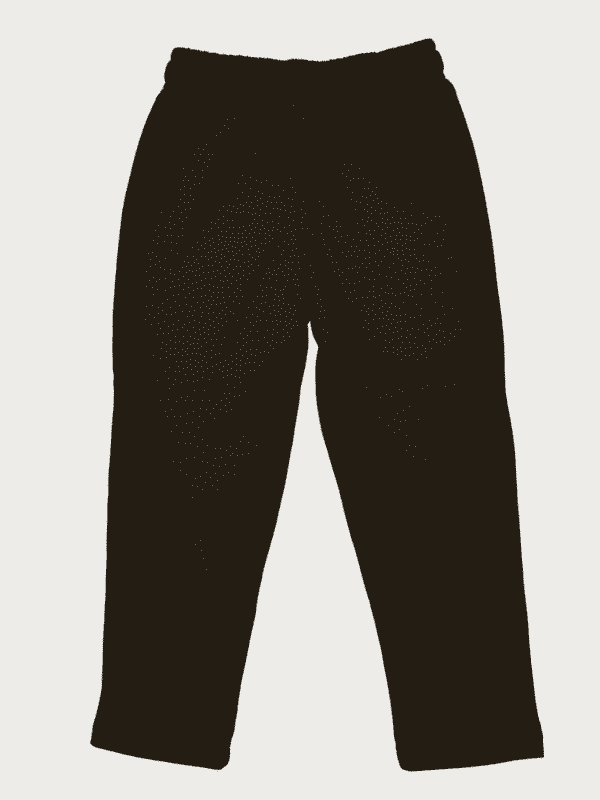 Boys Leisure Plain Rib Waist Track Pant W/O Rib - Black