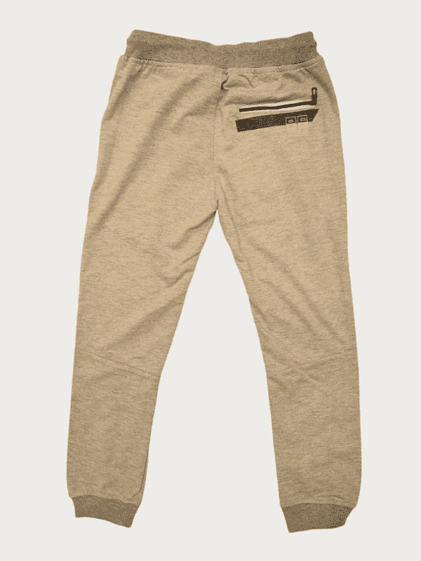 Boys Leisure Plain Elastic Waist Track Pant With Rib - L.Grey