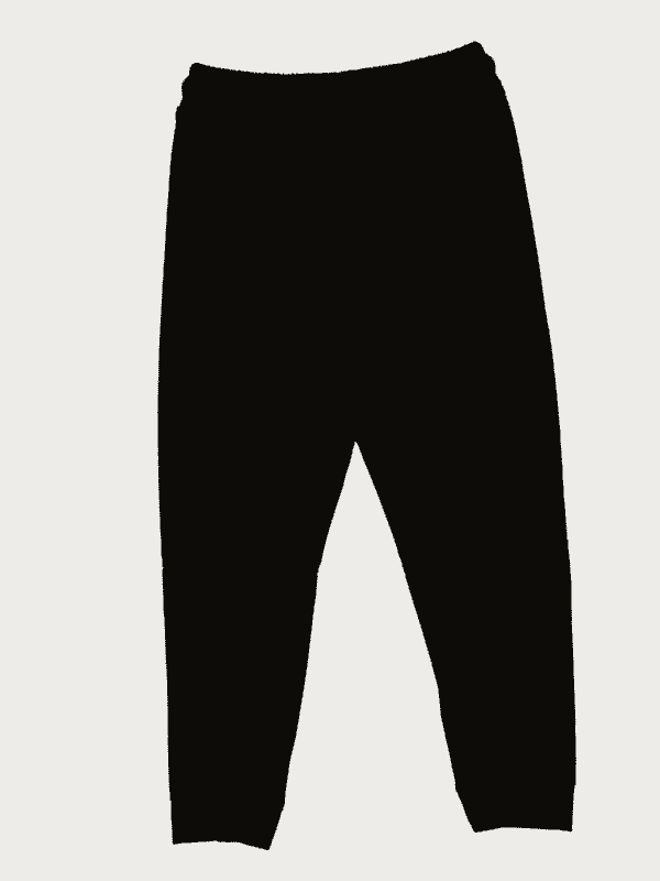 Boys Leisure Plain Rib Waist Track Pant With Rib - Black