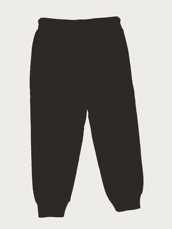 Boys Leisure Plain Elastic Waist Track Pant With Rib - Navy Blue