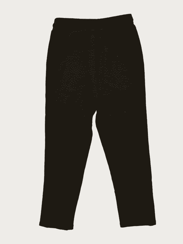 Boys Leisure Plain Rib Waist Track Pant W/O Rib - Black