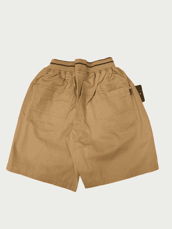 Boys Casual Plain Cotton Shorts Full Elastic - L.Grey