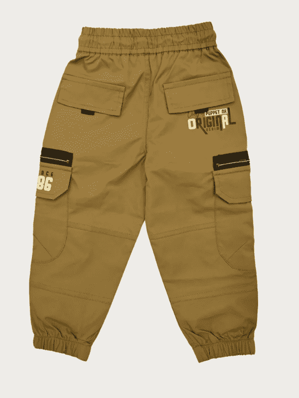 Boys Casual Fashion Cotton Joggers With Rib - P.Green