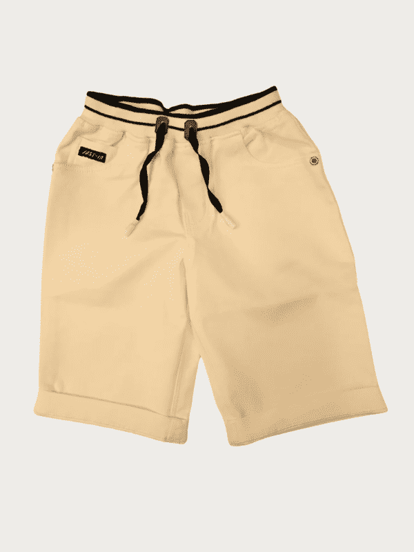 Boys Casual Plain Cotton Jamaican Full Elastic - White