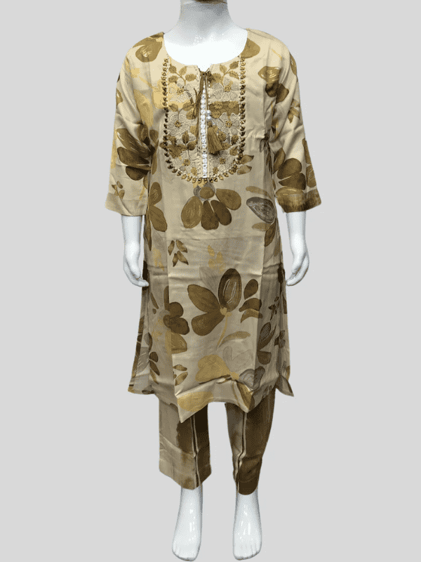 Girls Traditional 3/4th Sleeves Plazo Set - Yellow