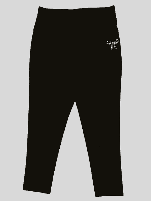 Girls Casual Plain Jeans Jeggings W/O Rib - Black