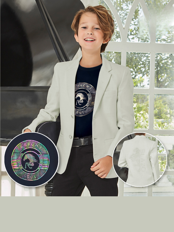 Boys Party Blazer With T-Shirt -P.Green