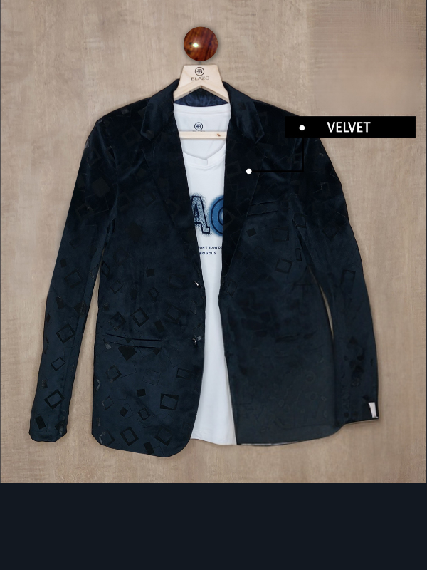 Boys Party Blazer With T-Shirt -Navy Blue