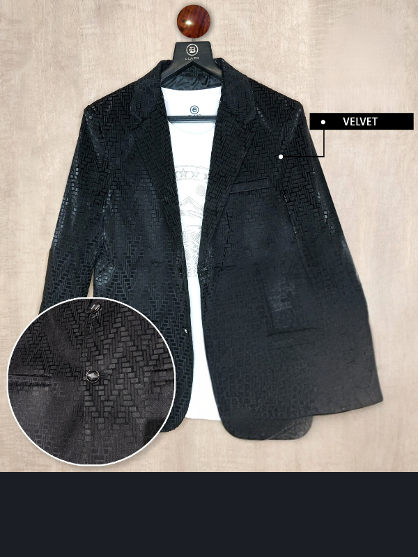 Boys Party Blazer With T-Shirt -Black