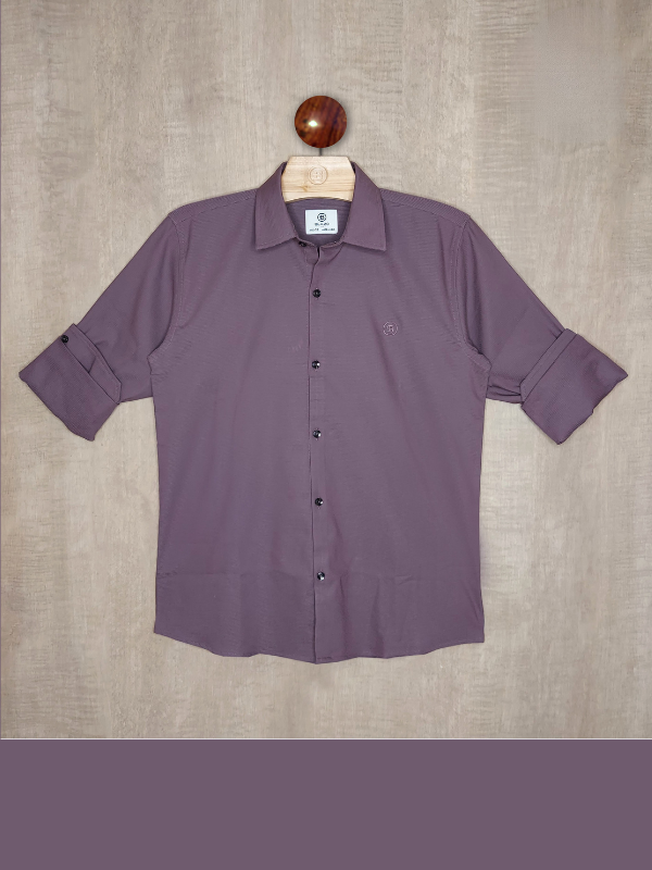 Boys Casual Full Sleeves Plain Fashion Shirt - Onion