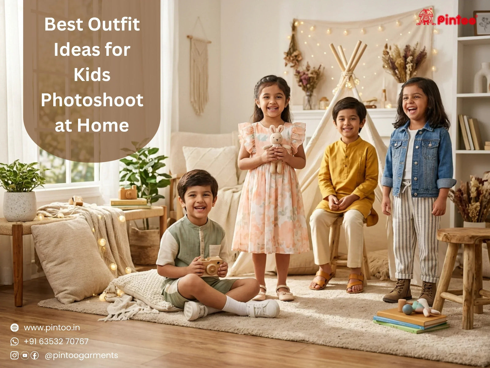 Best Outfit Ideas for Kids Photoshoot at Home