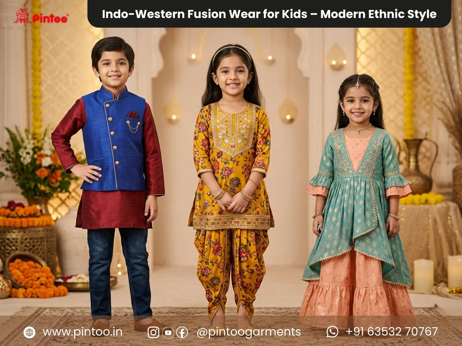 Indo-Western Fusion Wear for Kids – Modern Ethnic Style