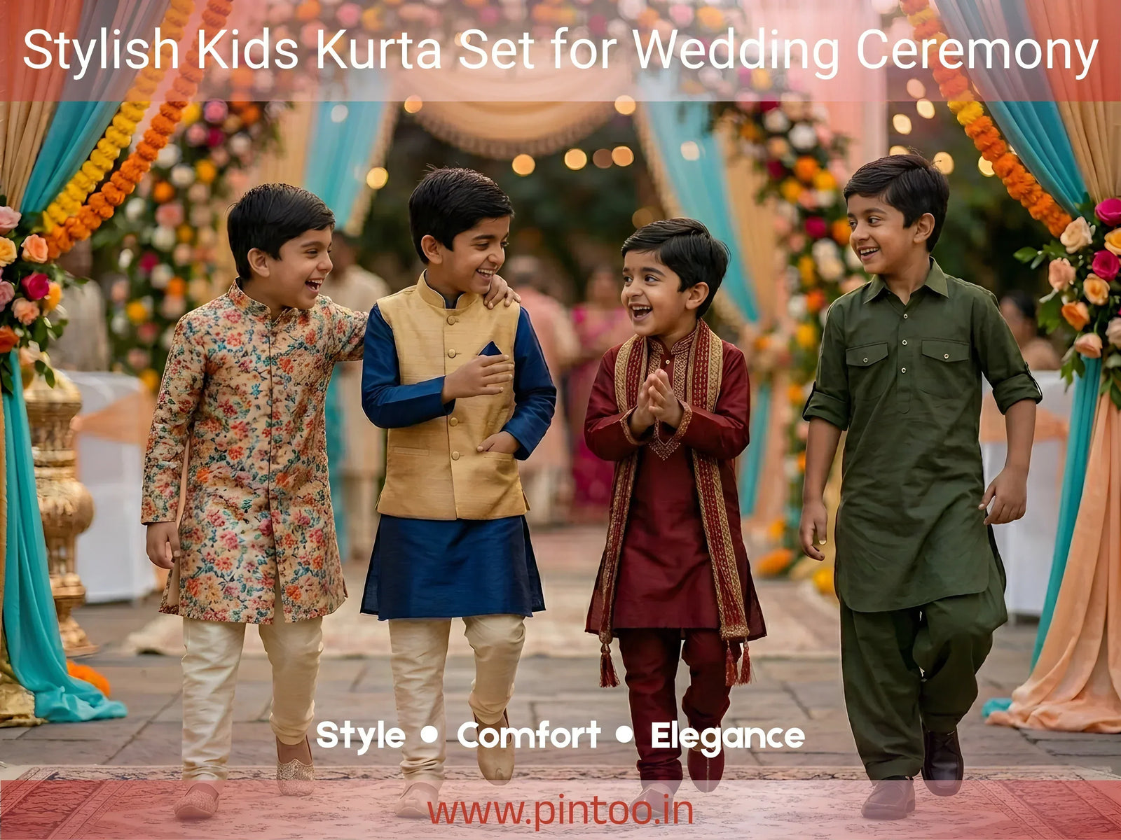 Stylish Kids Kurta Set for Wedding Ceremony