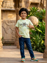 Boys Light Green "Exploring" Graphic Cotton T-Shirt
