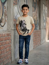 Boys Sage Green Unicorn Graphic T-Shirt