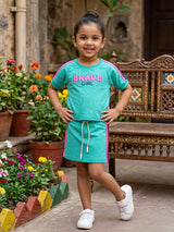 Girls Blue Brave Girl Skirt Coordinate Set