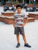 Boys' Dark Grey Racing Theme Coordinate Set